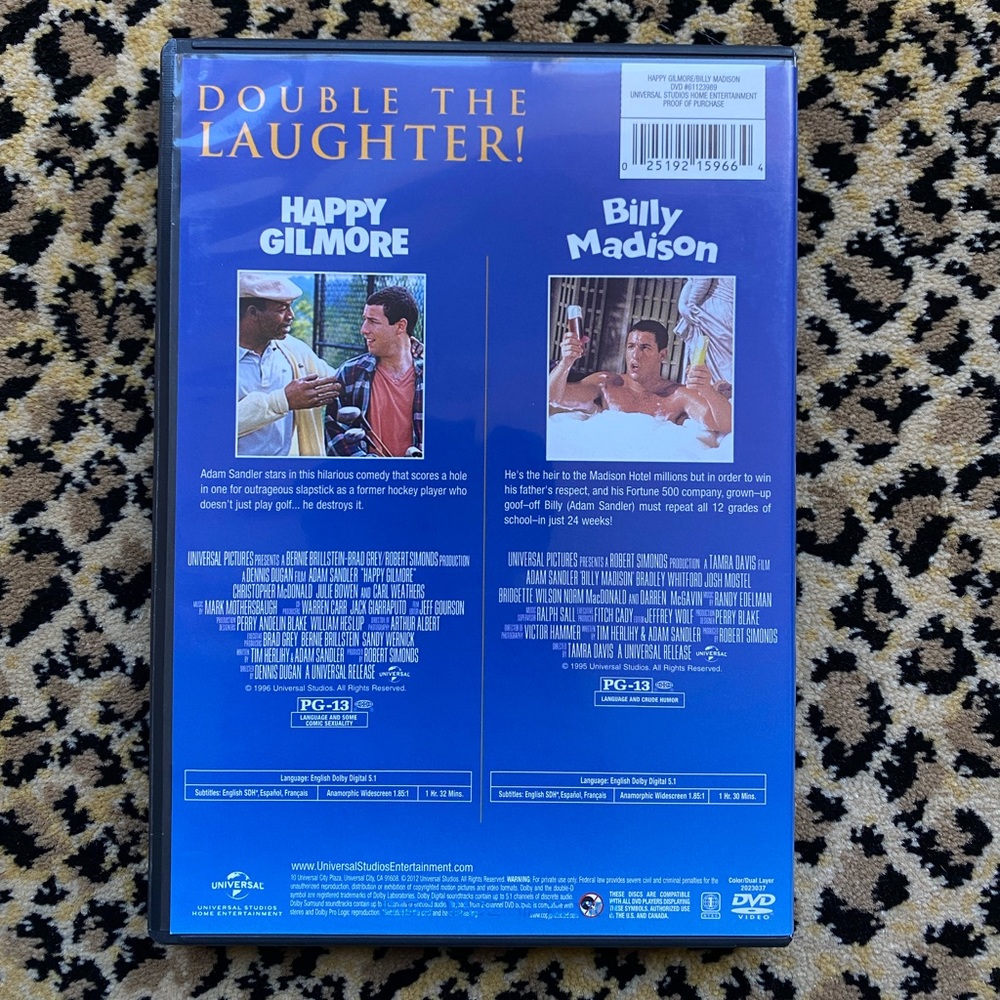 Happy Gilmore, Billy Madison, Uncle Buck and The Great Outdoors DVD Bundle - Picture 3 of 5